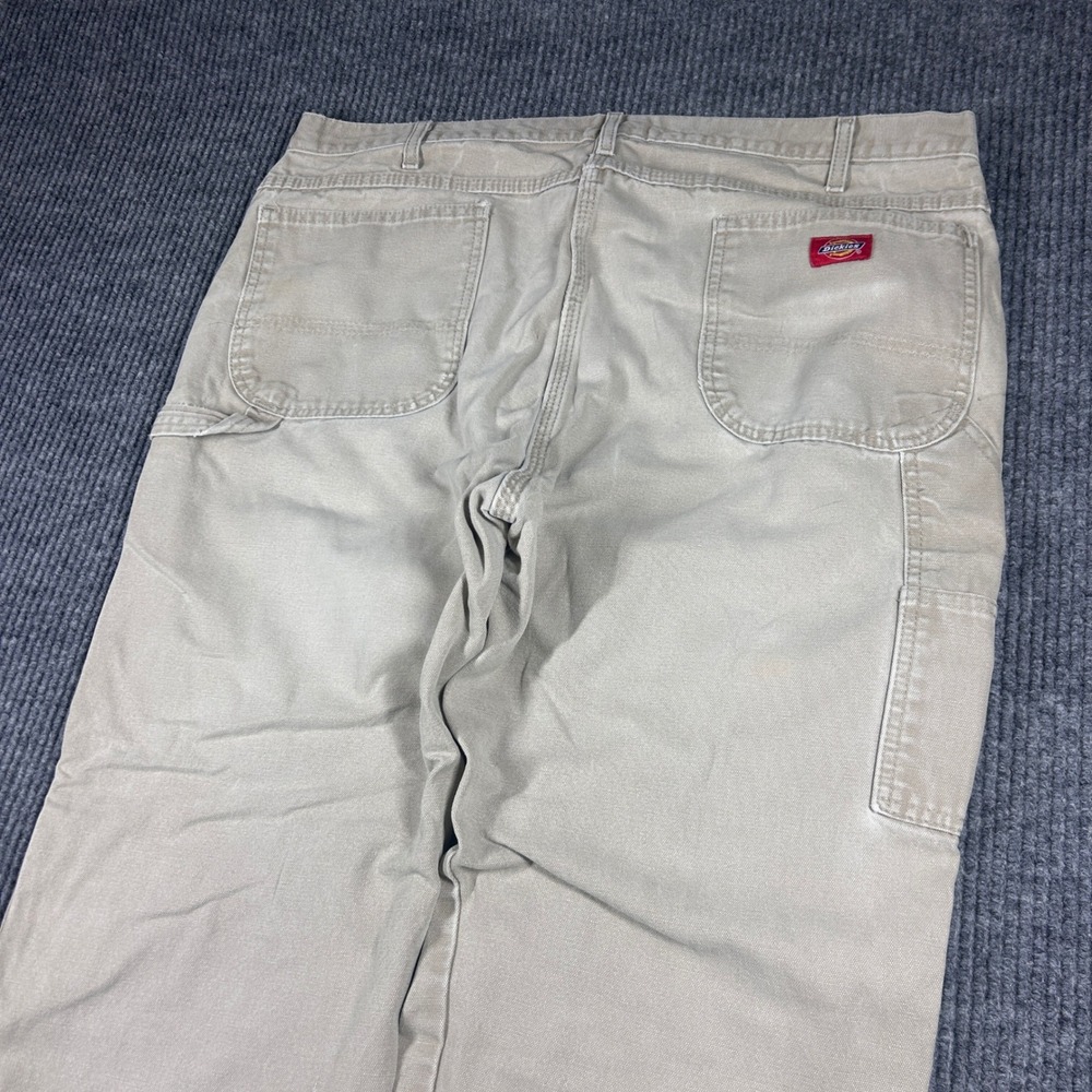 Dickies Pants Mens 40x30 Duck Canvas Carpenter Tan Khaki Workwear Utility